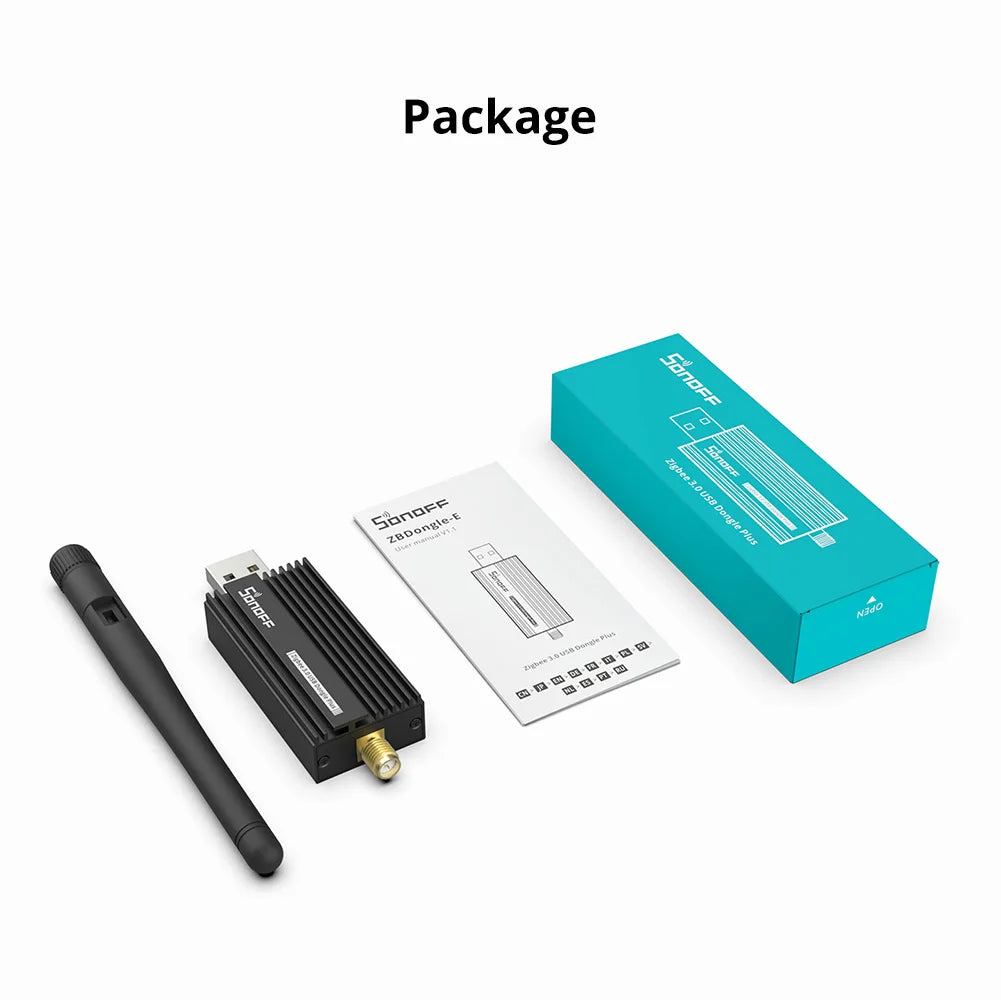 Sonoff Zigbee 3.0 USB Dongle Plus ZBDongle-E Gateway Bridge Hub Smart Home Automation Module Support ZHA Zigbee2MQTT OpenHAB