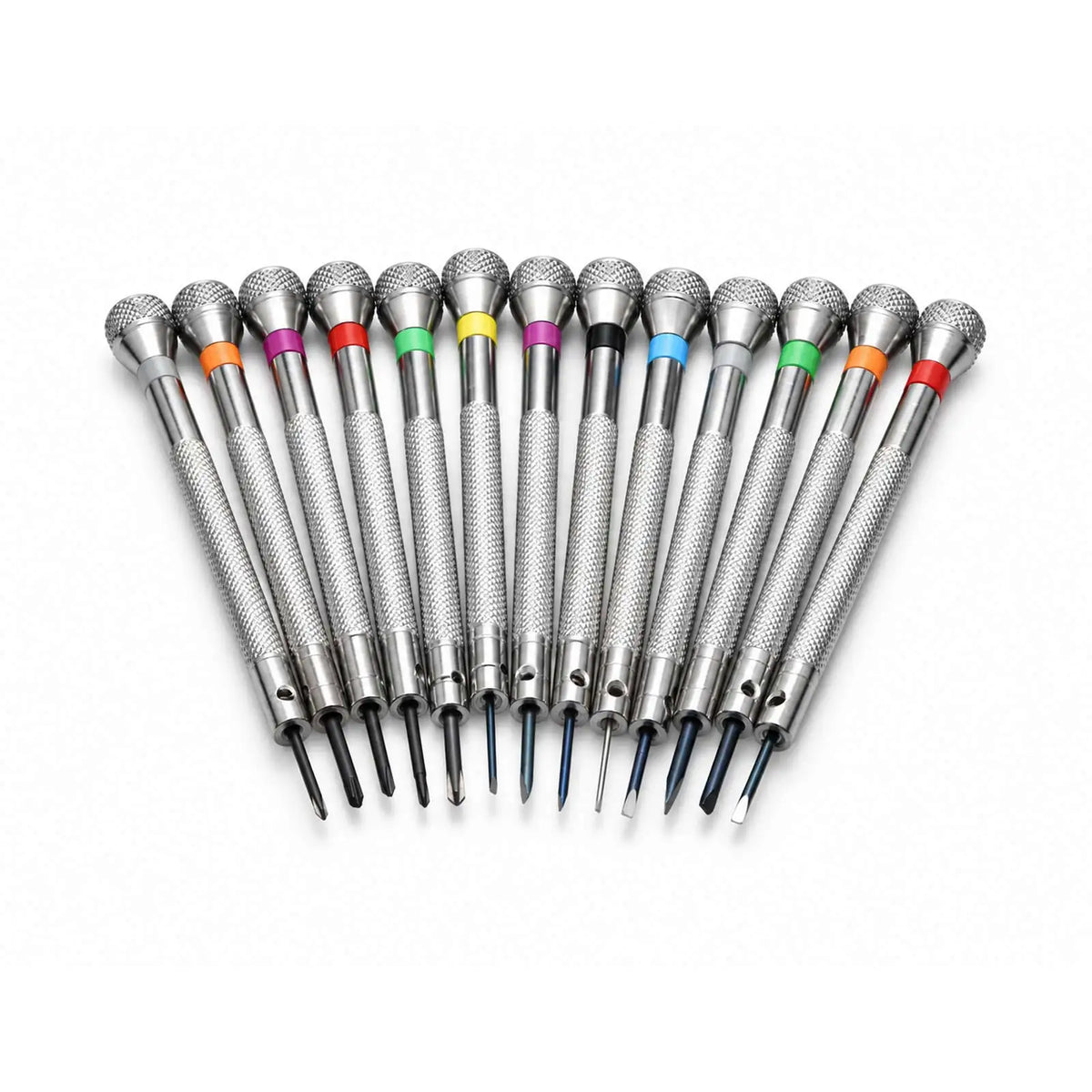 13PCS/Set Professional 0.6-2.0mm 90mm Long Slotted Cross Screwdriver Kit Watchmakers Watch Repair Tools Set