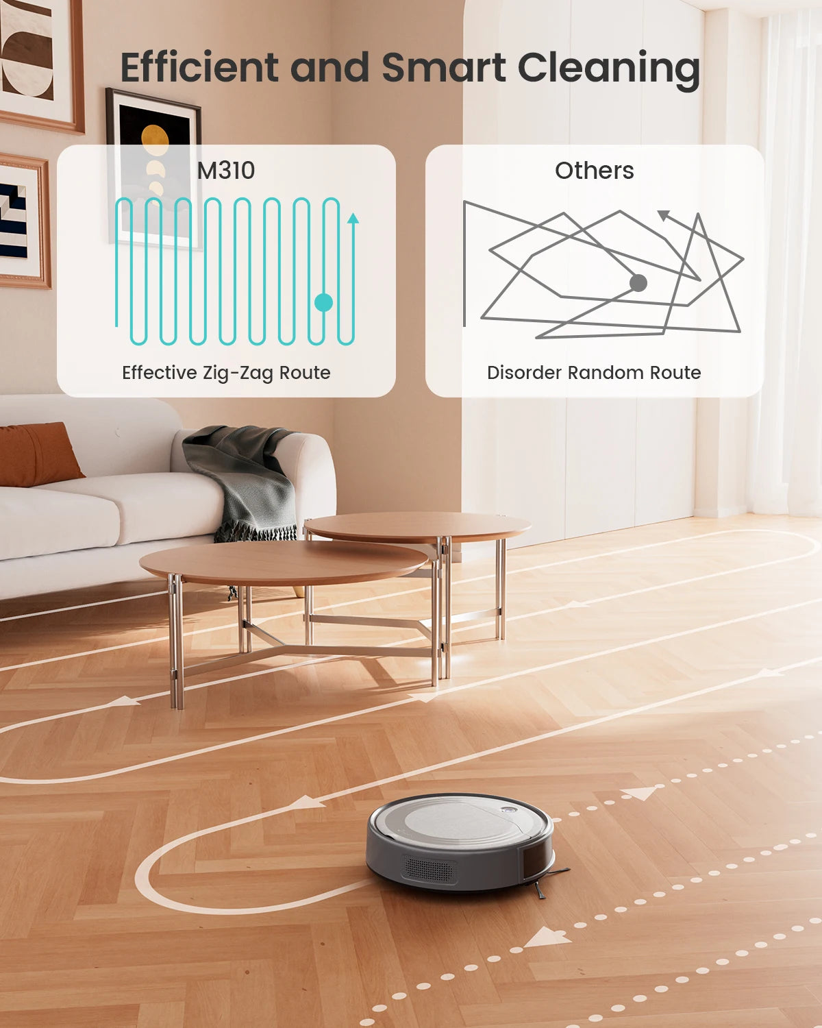 Lefant M310 Robot Vacuum Cleaner– 4500Pa Suction, Ultra-Slim & Quiet, PreciSense Obstacle Avoidance, WiFi/App/Voice Control, 160-Min Runtime, Self-Charging – Ideal for Pet Hair & Hard Floors (Gray)