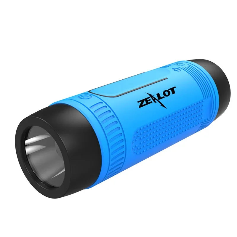 S1 Bluetooth Speaker Outdoor Bicycle Portable Subwoofer Bass Wireless Column FM Radio Power Bank+Flashlight