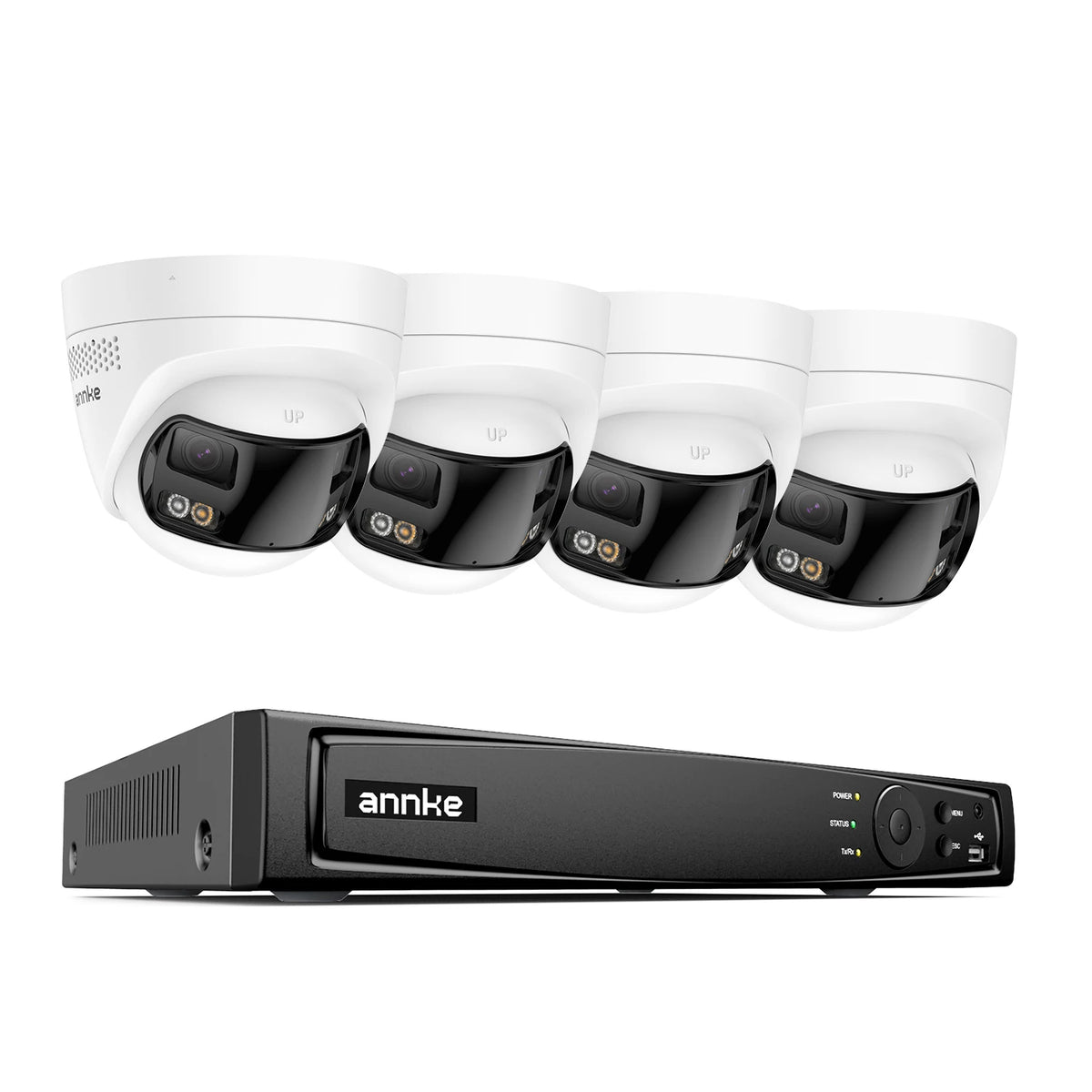 ANNKE Security Camera System 4K 8MP 180 Panoramic Dual Lens 8CH NVR CCTV Camera System Night Vision 8MP Security Camera Outdoor