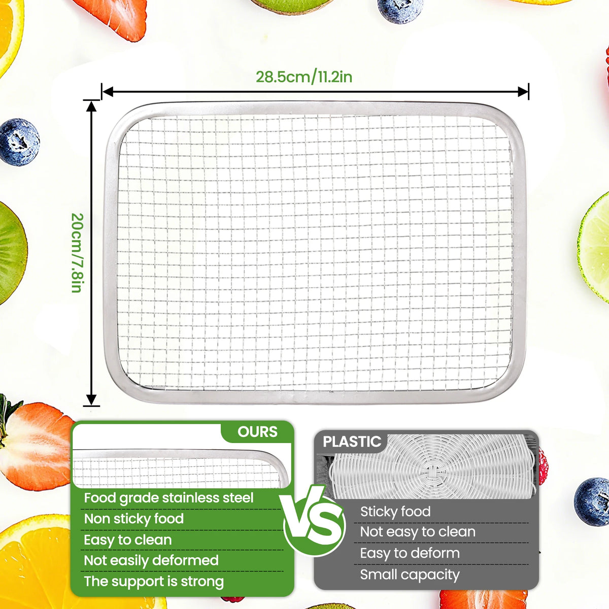 800W Commercial Food Dehydrator with 18 Trays, Stainless Steel Electric Fruit Dryer Machine with Touch Panel & Dual-Fan Even Drying, 194°F Max Temp 24H Timer for Jerky Meat Vegetables Herbs and Dog Treats