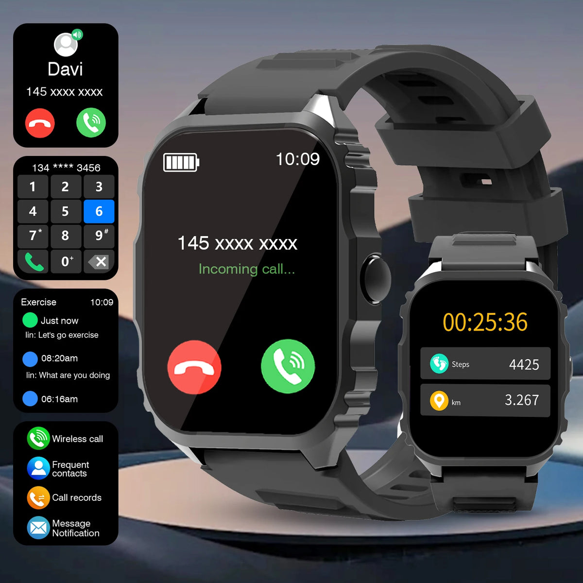 2026 Smart Watch, Answer, Make, Call, Message Preview, Sport Modes, DIY, Dial, Weather Forecast, Compatible With Android And iOS