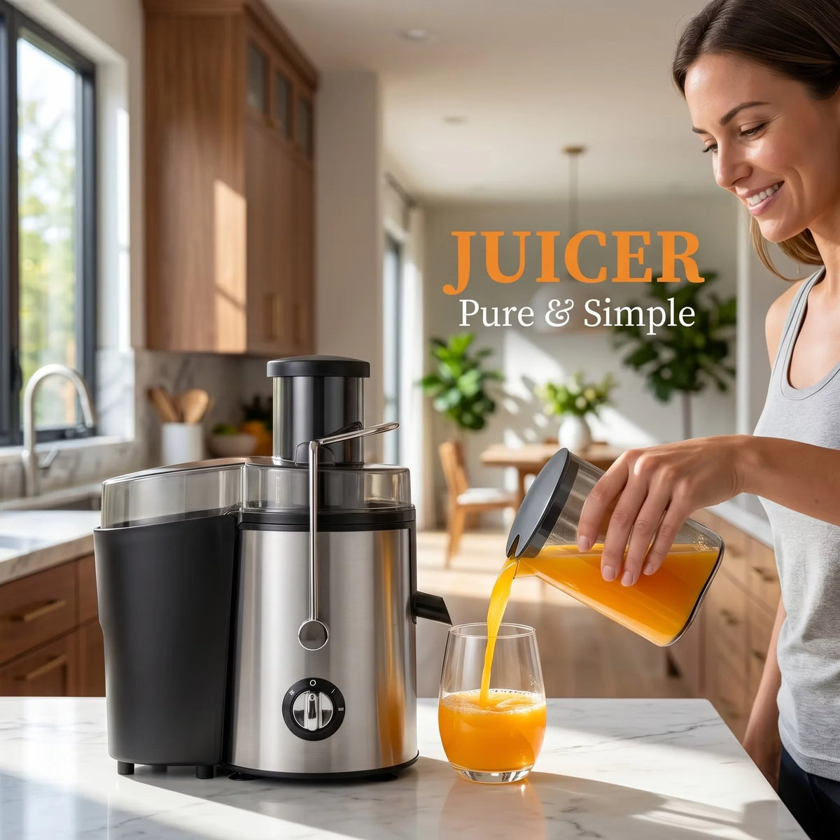 Bestselling Stainless Steel Juicer! 800W High Power, Residue-Free Fresh Juice, Healthy Drinks Made Effortlessly