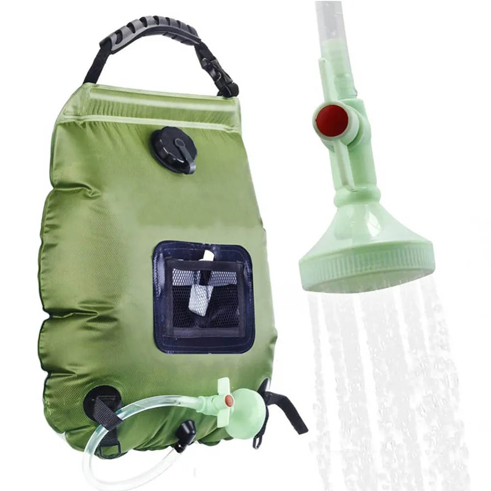 20L Solar Heating Shower Bag 45°C Hot Water Shower Head Portable Water Gear For Camping Beach Travel Outdoor Bath Accessory