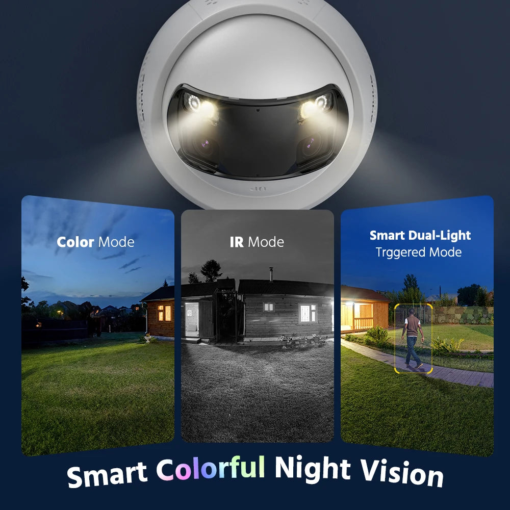 ANNKE Security Camera System 4K 8MP 180 Panoramic Dual Lens 8CH NVR CCTV Camera System Night Vision 8MP Security Camera Outdoor